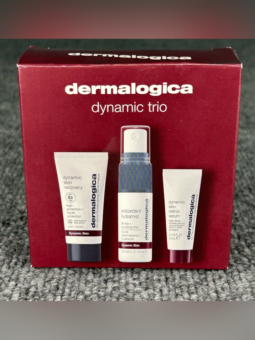 Dermalogica Dynamic Trio Skincare Retinol Serum Recovery Mist *EXP 1/26* Travel